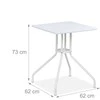 Relaxdays Balkono stalas, 73x62x62 cm, baltas