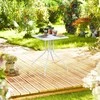 Relaxdays Balkono stalas, 73x62x62 cm, baltas