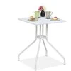 Relaxdays Balkono stalas, 73x62x62 cm, baltas