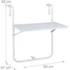 Relaxdays Balkono stalas su baltu rotango efektu