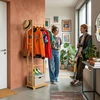 Relaxdays Bambukinis drabužių stovas su kabliukais