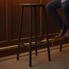 Relaxdays Baro kėdžių komplektas 2 vnt., rudos juodos, metalinis rėmas, MDF sėdynė