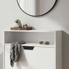 Relaxdays Batų spintelė, atverčiama, balta