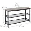 Relaxdays Batų stovas, 45x80x30 cm, Rudas