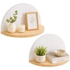 Relaxdays Boho stiliaus sieninės lentynos x2