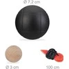 Relaxdays Boules rinkinys, 7.2 cm, juoda sidabrinė