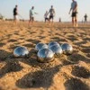 Relaxdays Boulių rinkinys, 6 dalys, 7 cm, juoda/sidabrinė, plastikas/geležis