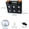 Relaxdays Boulių rinkinys, 6 dalys, 7 cm, juoda/sidabrinė, plastikas/geležis