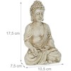 Kodustaar Vintažinė balta Budos statulėlė 17,5 cm
