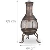Relaxdays Chiminea Varis/Juoda, Plienas, Ketaus