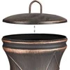 Relaxdays Chiminea Varis/Juoda, Plienas, Ketaus