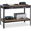 Relaxdays Darbo stalas, 90.5x121x63.5 cm, Juoda, Ruda