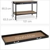 Relaxdays Darbo stalas, 90.5x121x63.5 cm, Juoda, Ruda
