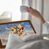Relaxdays Dėlionės stalas, reguliuojamo aukščio ir pasvirimo, 38x93x74,5 cm, rudas