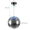 Relaxdays 20 cm disko rutulys su šviesa ir varikliu