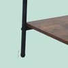 Relaxdays Drabužių kabykla 160x100x40 cm ruda juoda, metalinės lentynos su medžio imitacija