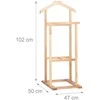 Relaxdays Drabužių stovas, medinis, 102x47x50 cm, rudas