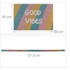 Kodustaar Spalvingas dryžuotas durų kilimėlis „Good vibes“