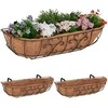 Relaxdays Gėlių dėžės laikiklis, 21x76x22 cm, rudas