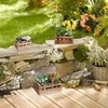 Relaxdays Gėlių vazonų rinkinys, 12x25.5x18.5 cm, natūralios spalvos
