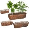 Relaxdays Gėlių vazonų rinkinys, 29x12 cm, 39x14 cm, 48x17 cm, 57,5x20 cm, natūralios spalvos