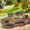 Relaxdays Gėlių vazonų rinkinys, 29x12 cm, 39x14 cm, 48x17 cm, 57,5x20 cm, natūralios spalvos