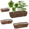 Relaxdays Gėlių vazonų rinkinys, 29x12x9 cm, 39x14x10 cm, 48x17x12,5 cm, 57,5x20x14 cm, natūralios spalvos