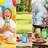 Relaxdays Gėrimų stiklinės su dangteliais, 4 vnt. komplektas