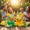 Relaxdays Gėrimų stiklinės su dangteliais, 4 vnt. komplektas