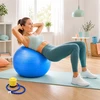 Relaxdays Gimnastikos kamuolys su pompa, PVC