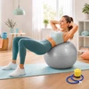 Relaxdays Gimnastikos kamuolys su pompa, PVC