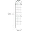 Relaxdays Tamsiai žalių grotelių rinkinys iš 2 vnt. 220 cm