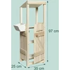 Relaxdays Hobby arkliuko tvartas 97x35x25 cm natūrali balta mediena
