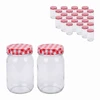 Relaxdays 400 ml twist-off uogienių stiklainių rinkinys
