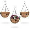 Relaxdays Kabinamų krepšių rinkinys, 48x31 cm, juoda, metalas, laikymui