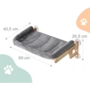 Relaxdays Kačių guolis 2 viename langui ir sienai, pušies rėmas, tvirtinimas siurbtukais