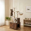 Relaxdays Kačių medis su kraiko spintele 150 cm