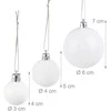 Relaxdays Kalėdinės eglutės burbulai, 138 vnt., plastikas