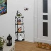 Relaxdays Kampinė lentyna augalams ir dekorui