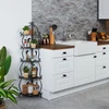 Relaxdays Juoda kampinė lentyna su 5 skyriais