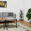 Relaxdays Kampinė lentyna, 82.5x30x30 cm, Juoda, Metalas
