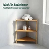 Relaxdays Kampinė lentyna iš bambuko ir MDF, trikampė, laisvai stovinti svetainei