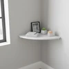 Relaxdays Kampinė sieninė lentyna, riešutmedžio spalva