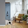 Relaxdays Katės taburetė su urvu, 38,5x37x37 cm, smėlio spalvos