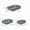 Relaxdays Kepimo indų rinkinys, 22.5x13.5x4.5 cm, 28x17x5.5 cm, 33x20x6 cm, pilka