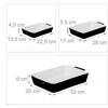 Relaxdays Kepimo indų rinkinys, 22.5x13.5x4.5 cm, juoda, balta