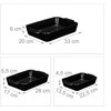 Relaxdays Kepimo indų rinkinys, 22.5x13.5x4.5 cm, 28x17x5.5 cm, 33x20x6 cm, juoda