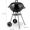 Relaxdays Didelė katilo tipo BBQ kepsninė ant ratukų
