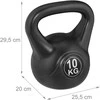 Relaxdays Kettlebell, 21x18x14.5 cm, Juoda