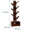Relaxdays Knygų spinta 6 lentynų medžio dizaino laikymo skyrius MDF
